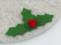 Felt Christmas Holly Mistletoe Ornament