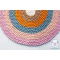 Six Color Layer Felt Round Rug