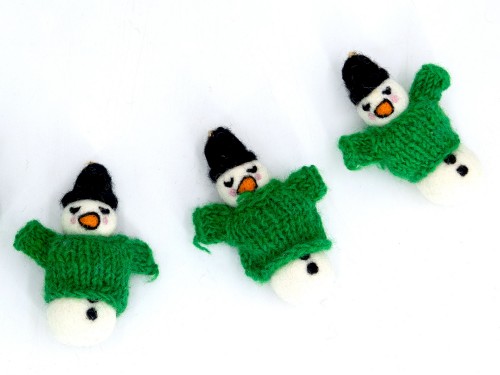 10cm Wool Felt Winter Snowman