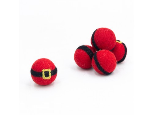 3cm Multicolor Felt Ball with Buckle