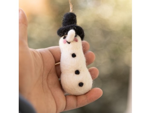 Christmas Felt Snowman with Hat