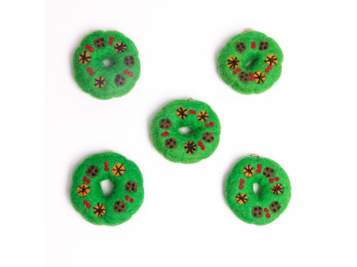 Mini Christmas Felted Wreath