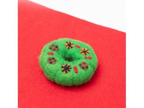 Mini Christmas Felted Wreath
