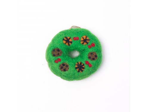 Mini Christmas Felted Wreath