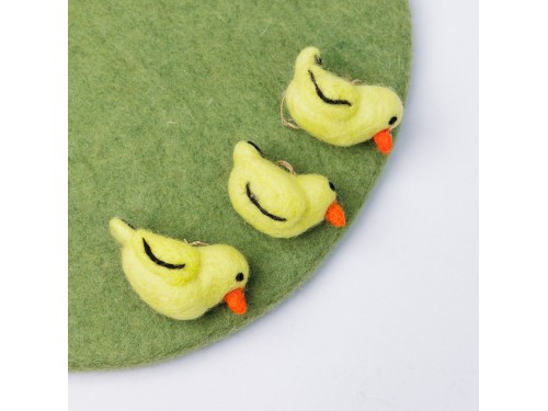 Spring Yellow Felted Chick