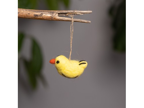 Spring Yellow Felted Chick