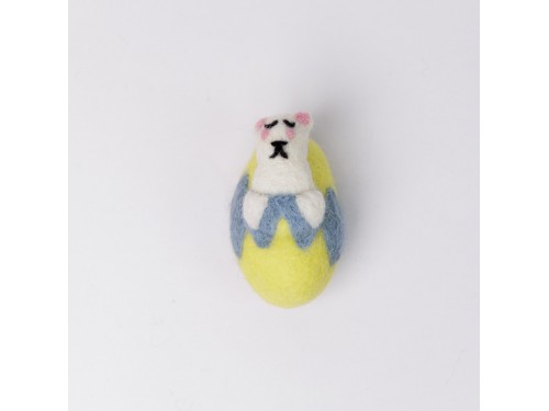 Felt Easter Lamb in Egg Bed