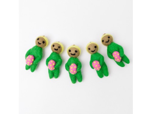 Felt Easter Ornament with Spotted Easter Egg