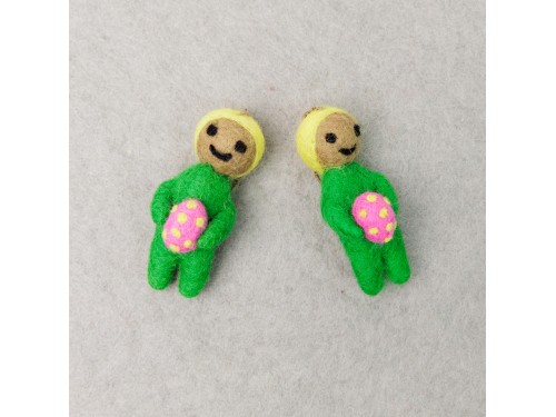 Felt Easter Ornament with Spotted Easter Egg