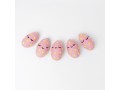 Pink Felt Easter Egg with Yellow Dots