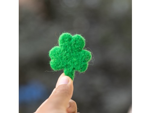 4-5cm Green Felt Clover