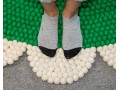 Flower Shaped Felt Ball Rug