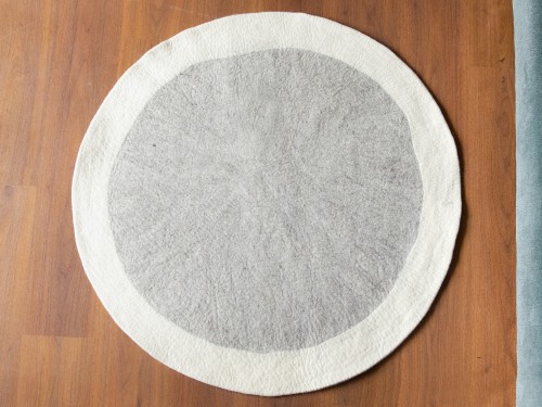Grey Wool Felt Sheet Rug