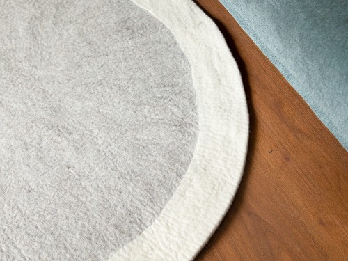 Grey Wool Felt Sheet Rug