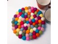 20cm Handmade Felt Ball Round Trivet Collection