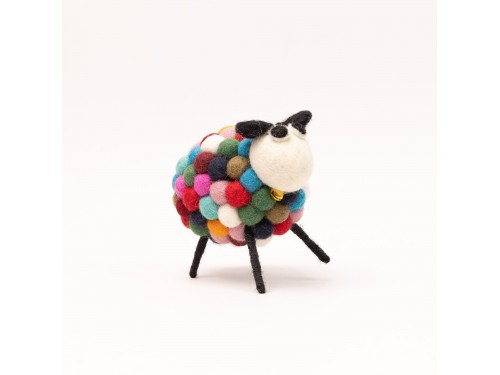 Multicolor Felt Pom Pom Sheep
