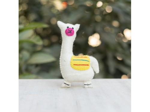 Wool Felt Llama Ornament