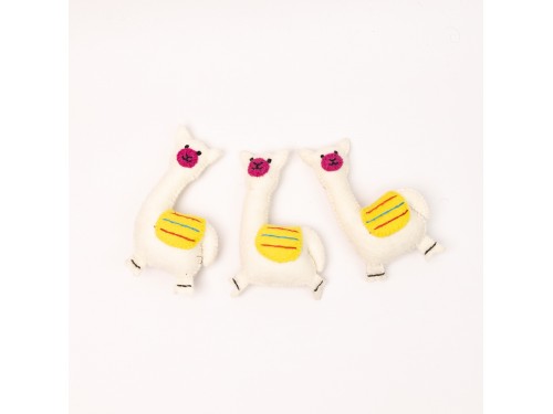 Wool Felt Llama Ornament
