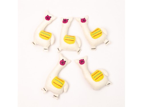 Wool Felt Llama Ornament