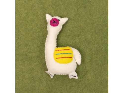 Wool Felt Llama Ornament