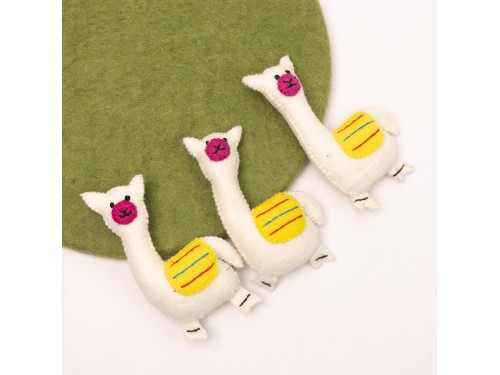 Wool Felt Llama Ornament
