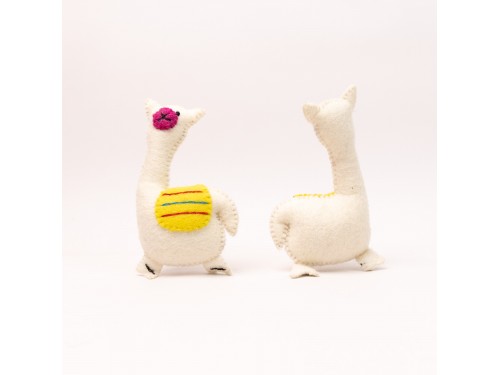 Wool Felt Llama Ornament