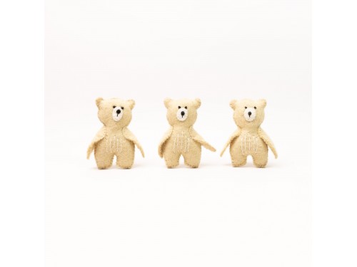 11cm Cute Stitched Felt Teddy Bear