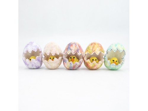 Wool Felt Hatching Egg with Chick