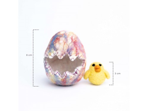 Wool Felt Hatching Egg with Chick