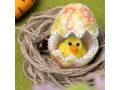 Wool Felt Hatching Egg with Chick