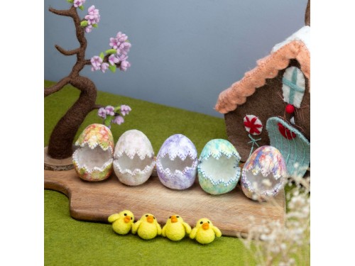 Wool Felt Hatching Egg with Chick