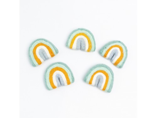 7x6cm Sky Pastel Felted Rainbow