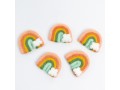 7x6cm Peach Felt Rainbow with Cloud