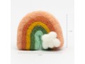 7x6cm Peach Felt Rainbow with Cloud