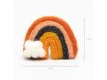 Navy & Peach Felt Rainbow with Cloud