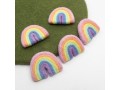 7x6cm Light Pink Felt Rainbow