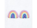 7x6cm Light Pink Felt Rainbow