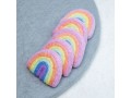 7x6cm Light Pink Felt Rainbow