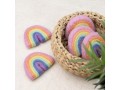 7x6cm Light Pink Felt Rainbow