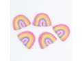 7x6cm Pink Pastel Felt Rainbow