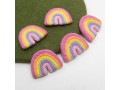 7x6cm Pink Pastel Felt Rainbow