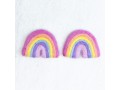 7x6cm Pink Pastel Felt Rainbow