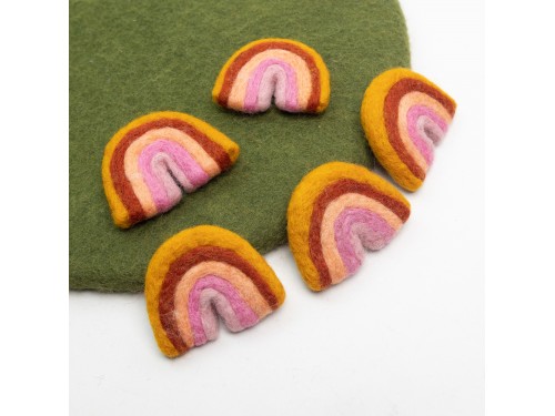7x6cm Autumn Hues Felt Rainbows