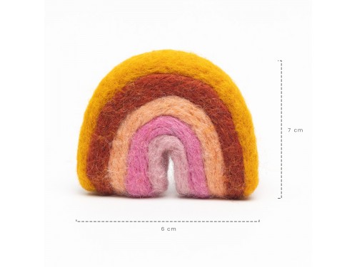 7x6cm Autumn Hues Felt Rainbows
