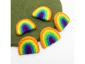 7x6cm Bright Orange Rainbow Felt Shapes