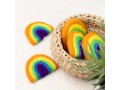 7x6cm Bright Orange Rainbow Felt Shapes