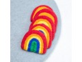 Bright Red Rainbow Felt Shape