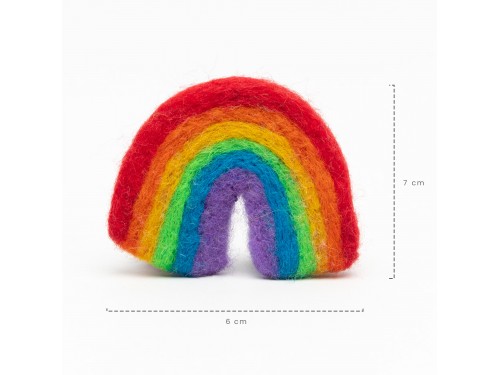 Classic Felt Rainbow with Red Base