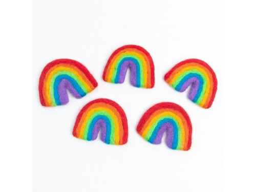 Classic Felt Rainbow with Red Base