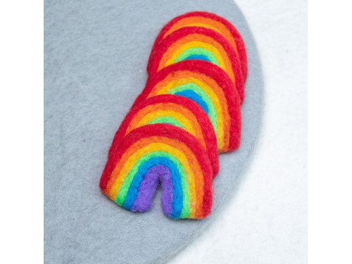 Classic Felt Rainbow with Red Base